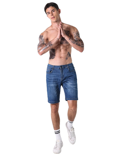 L'MONTE Men's Premium Stretchable Denim Shorts My Store