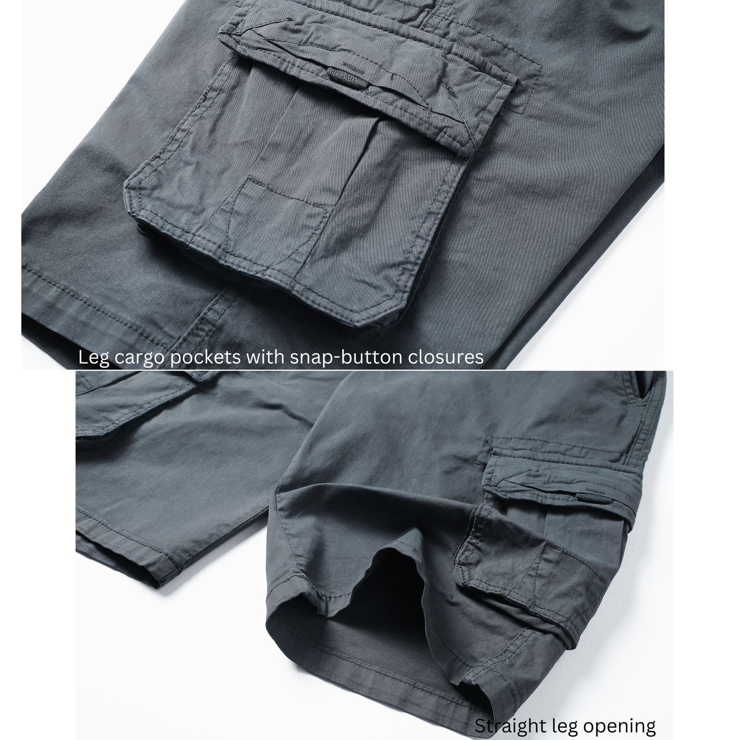 L'MONTE Imported Men's Cotton Grey Cargo Shorts My Store