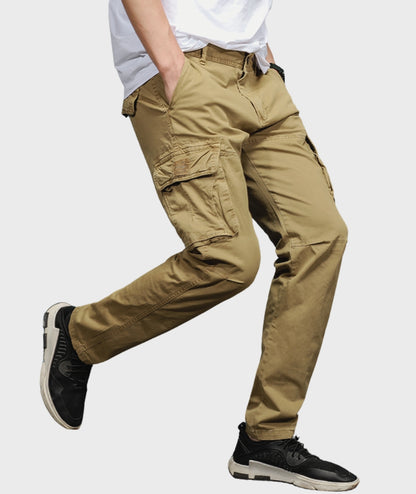 L'MONTE Imported Men's Regular Fit Casual Brown Cotton Cargo Joggers My Store