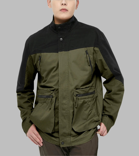 L'MONTE Men's Winter-Ready Army Green Cotton Jacket My Store