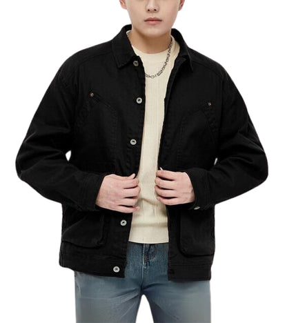 L'MONTE Men's Winter-Ready Black Canvas Jacket My Store