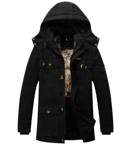 L'MONTE Men's Black Heavy-Duty Winter Jacket My Store