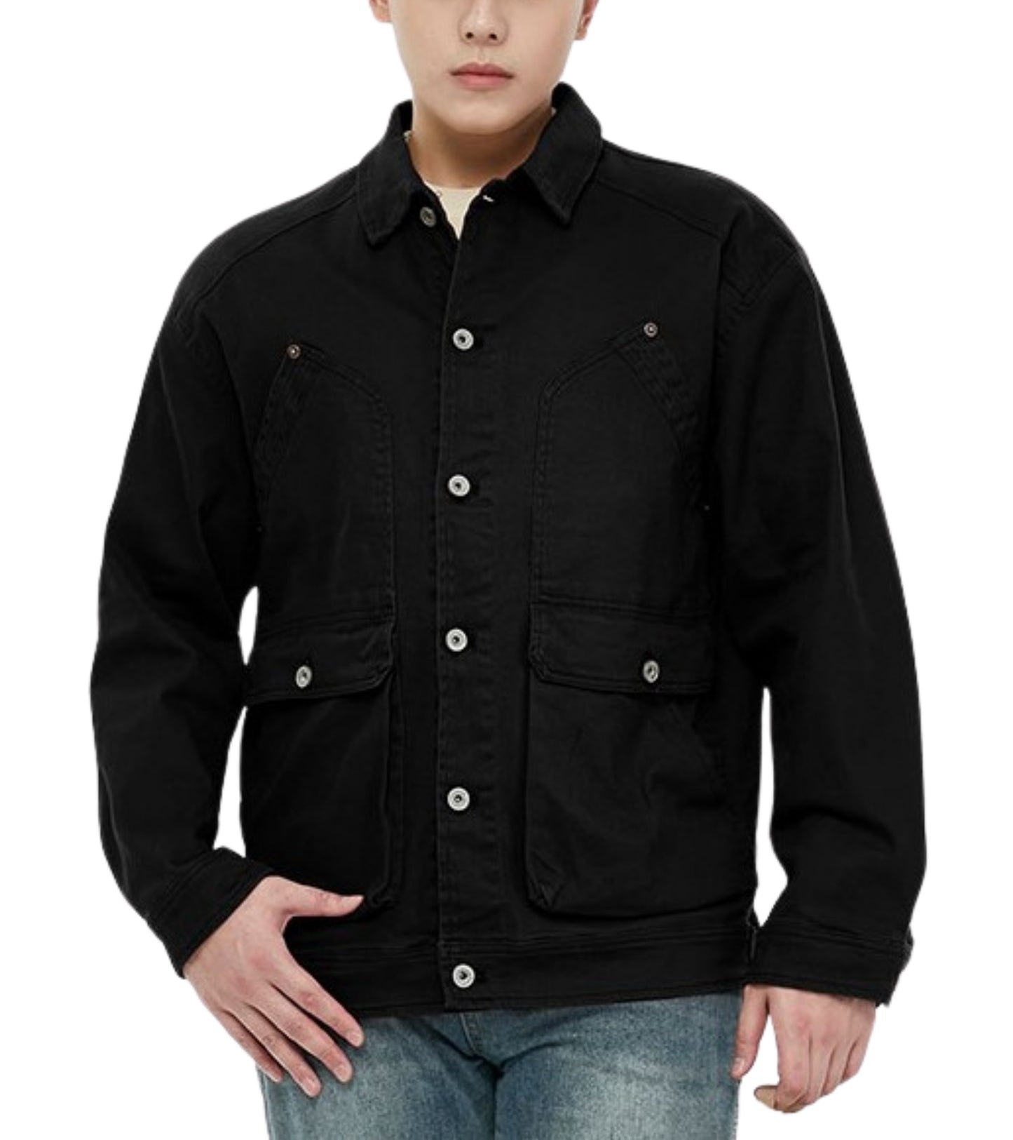 L'MONTE Men's Winter-Ready Black Canvas Jacket My Store