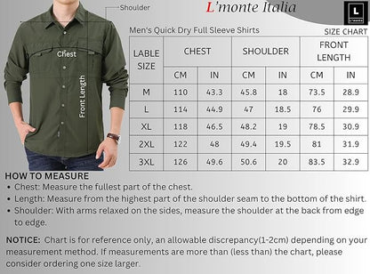 L'MONTE Quick Dry Full Sleeves Double Pockets Shirts(SHILMF103) My Store