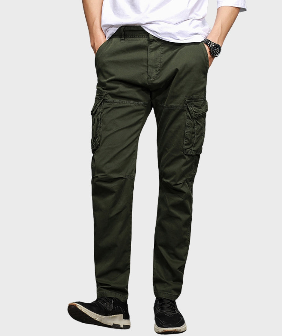 L'MONTE Imported Men's Regular Fit Casual Green Cotton Cargo Joggers My Store