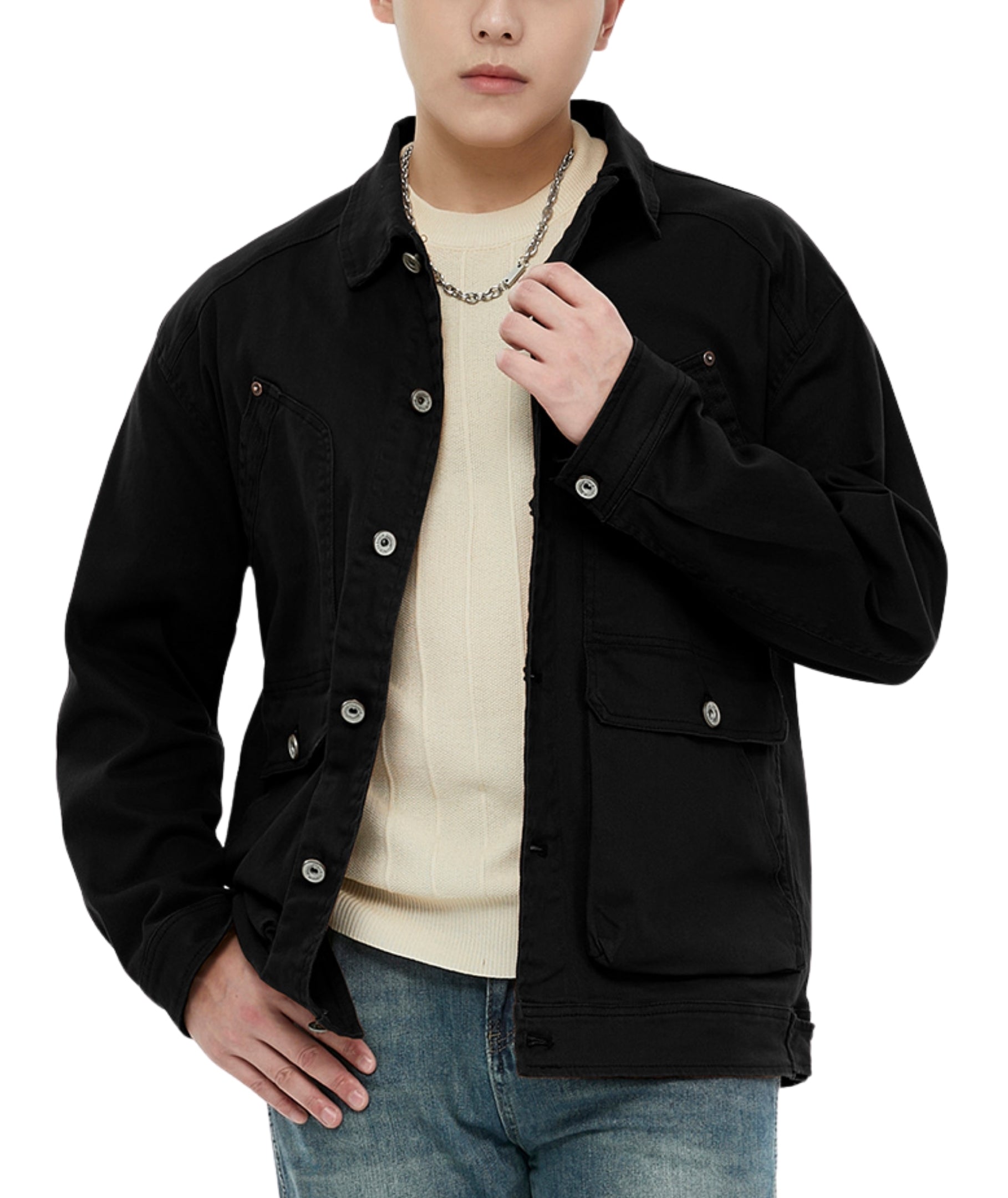 L'MONTE Men's Winter-Ready Black Canvas Jacket My Store