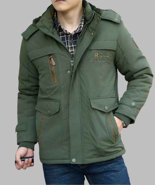 L'MONTE Men's Army Green Heavy-Duty Parka Jacket My Store