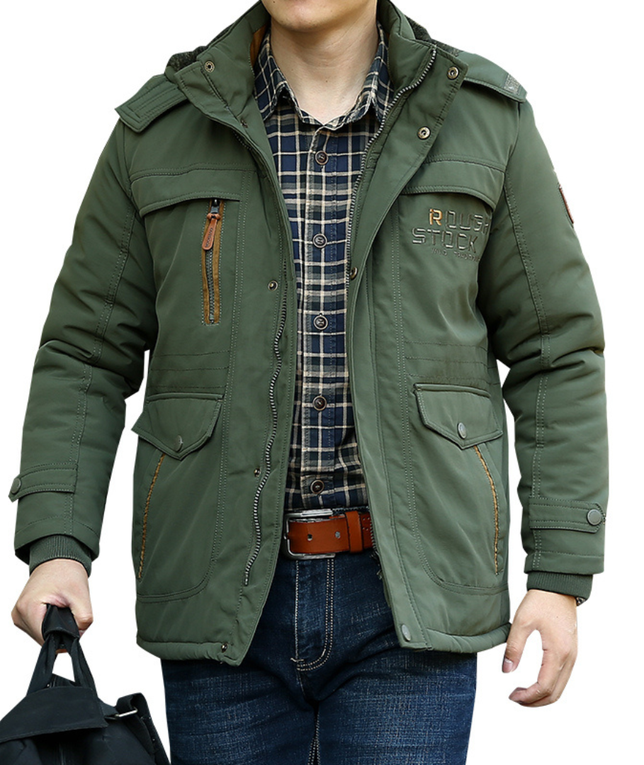 L'MONTE Men's Army Green Heavy-Duty Parka Jacket My Store