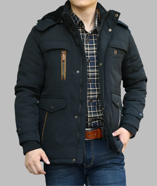 L'MONTE Men's Black Heavy-Duty Parka Jacket My Store