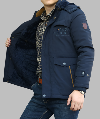 L'MONTE Men's Dark Blue Heavy-Duty Parka Jacket My Store