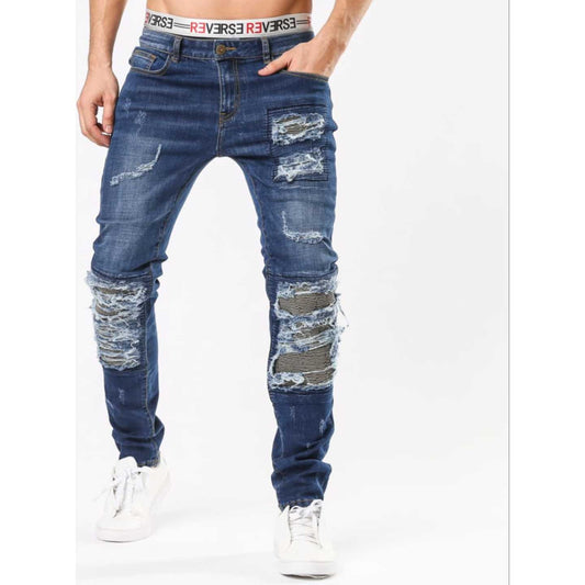 L'monte High Distressed Biker Jeans My Store