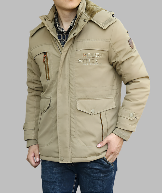 L'MONTE Men's Khaki Heavy-Duty Parka Jacket My Store